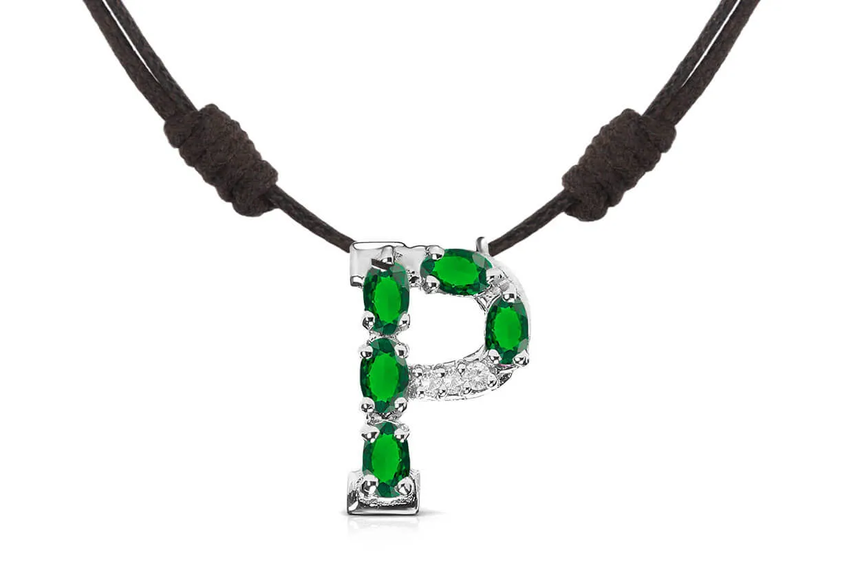 Pendant Letter P Initial 18kt Gold