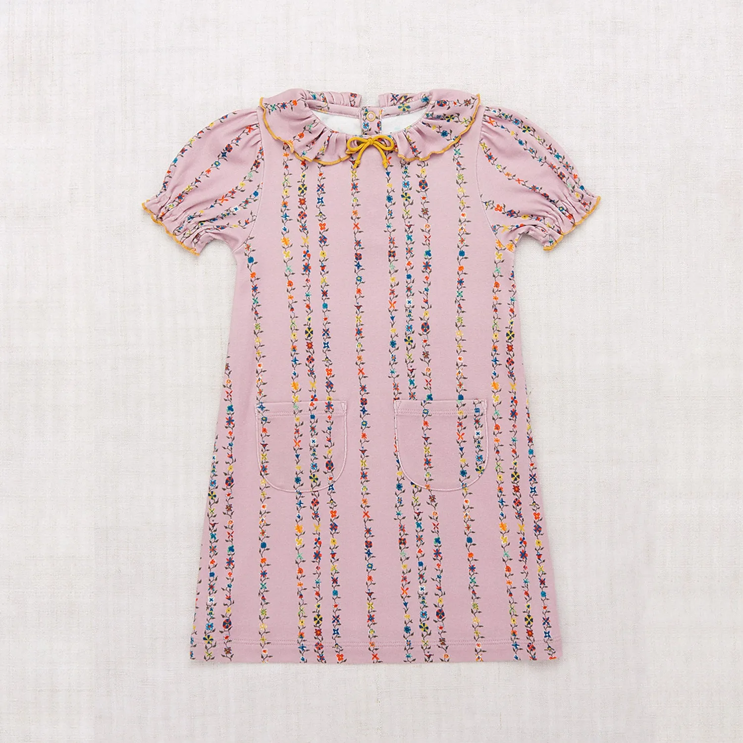 Pima Cotton Balloon Sleeve Pattie Dress - Plum Petal Little Botanica