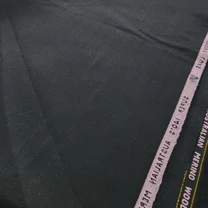 Pinstripe Suiting Fabric Black 150cm