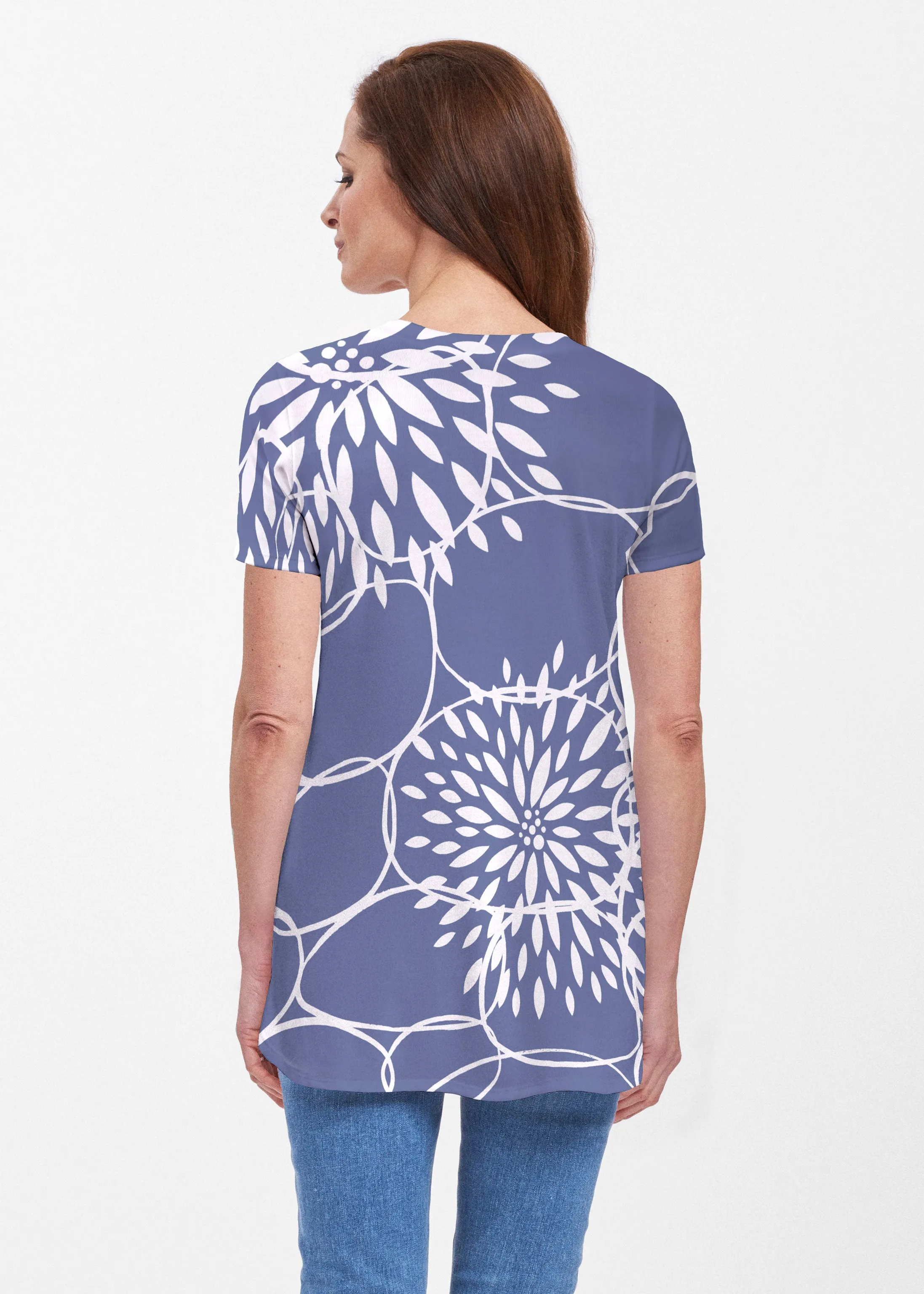 Reflection Navy (11040) ~ Butterknit Short Sleeve Tunic