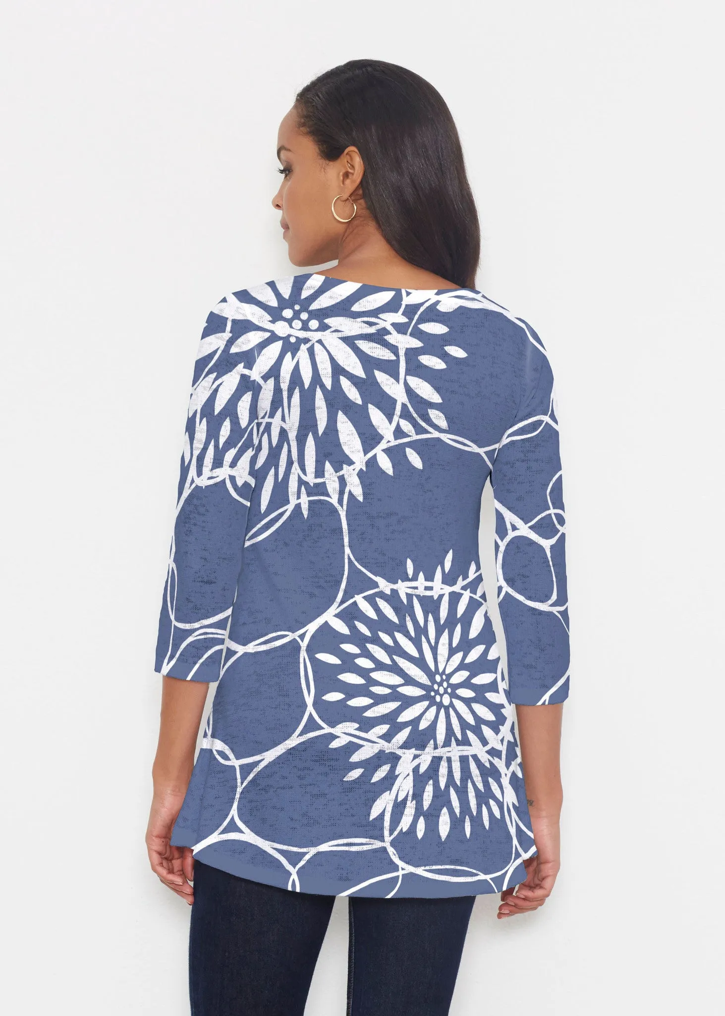 Reflection Navy (11040) ~ Katherine Hi-Lo Tunic