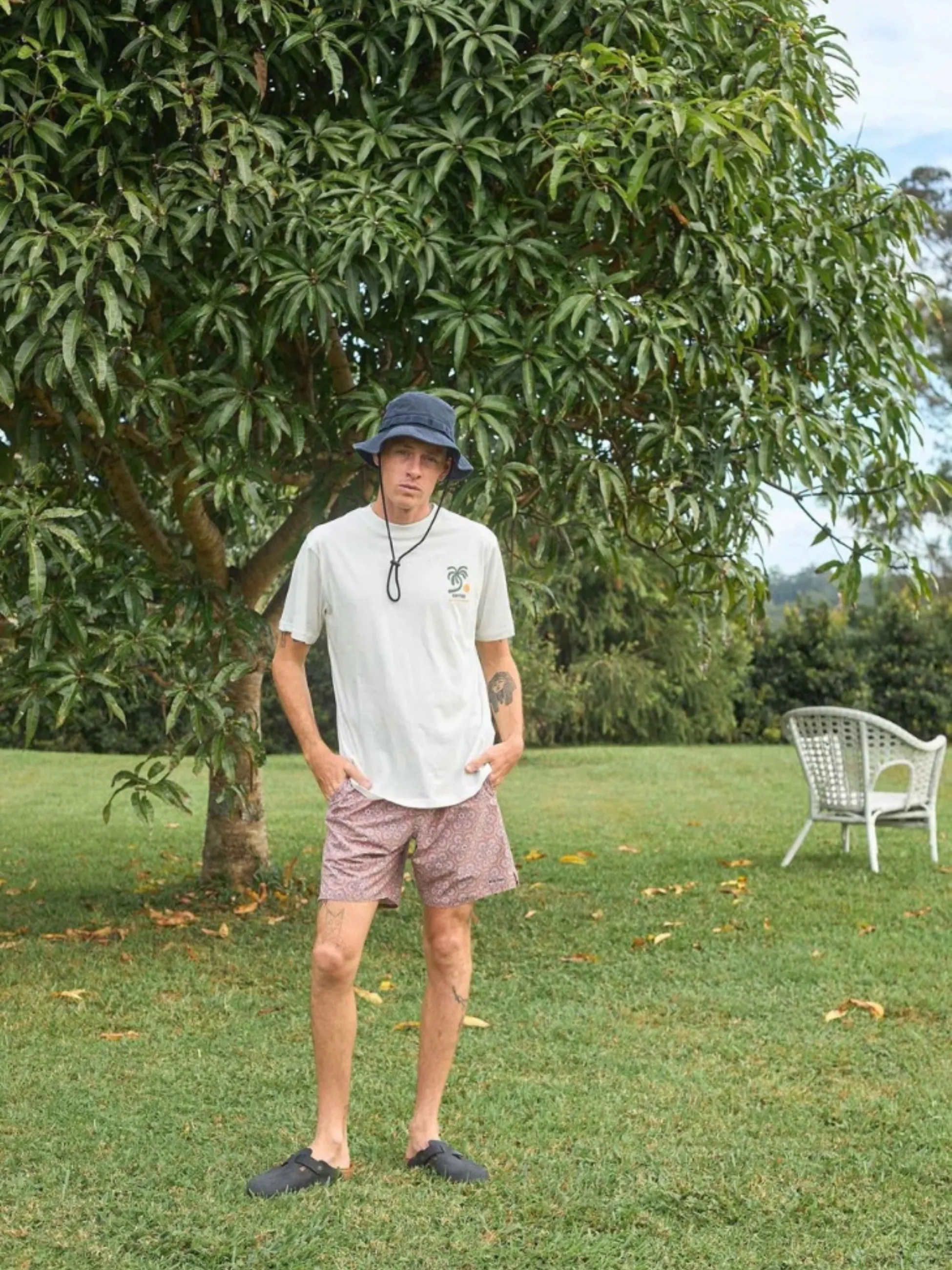 Rhythm Trees SS T-Shirt - Vintage White