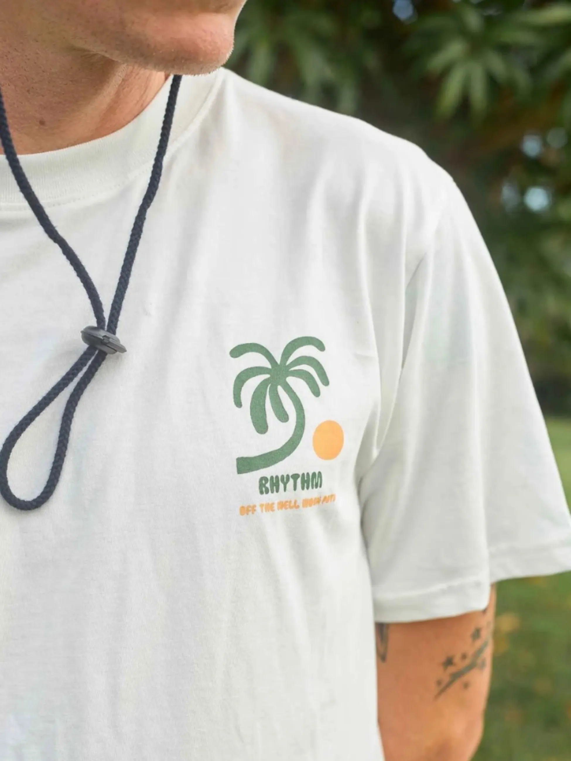 Rhythm Trees SS T-Shirt - Vintage White