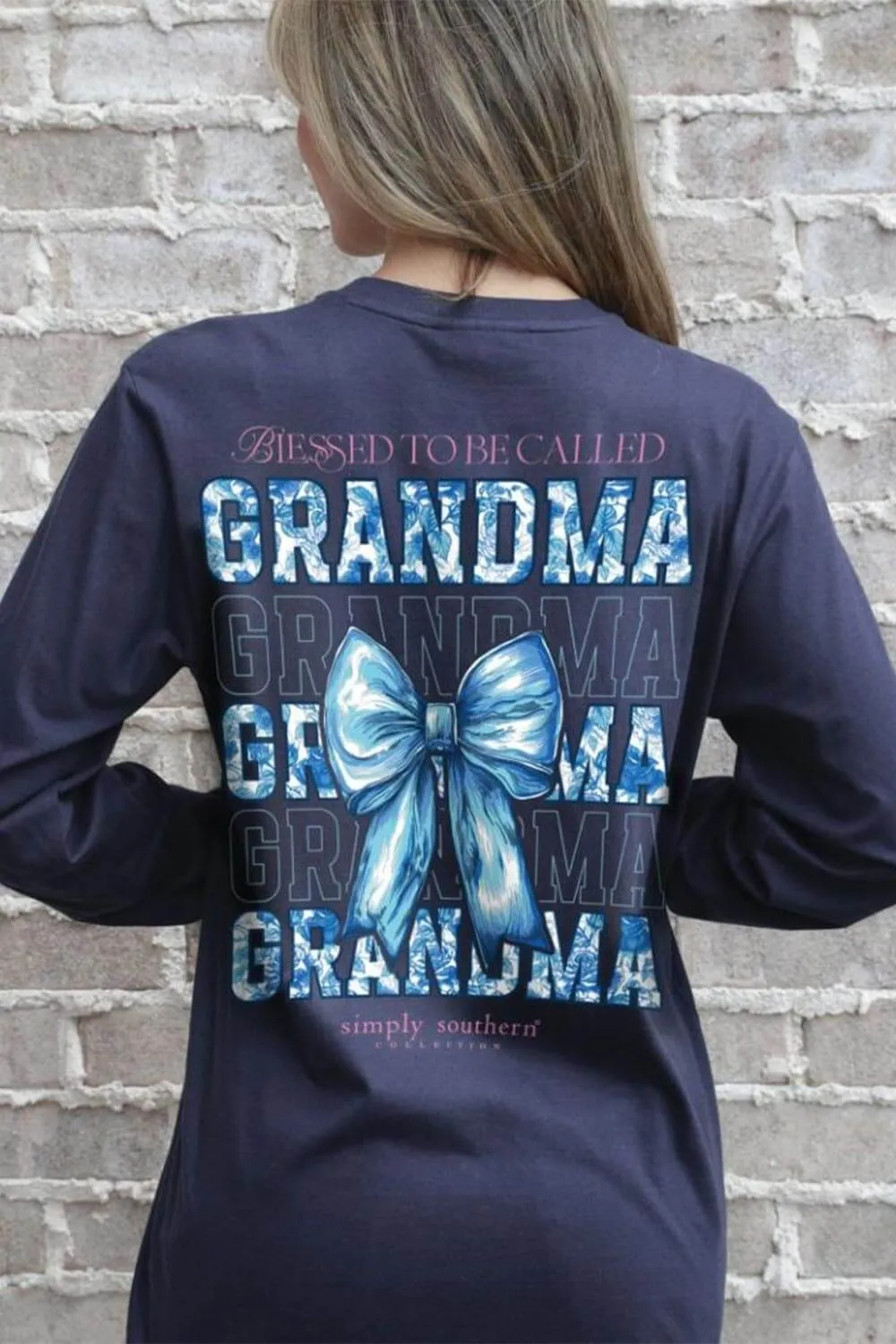 Simply Southern Long Sleeve Blessed Grandma T-Shirt for Women in Mirage | LS-BLSGRANDMA-MIRAGE