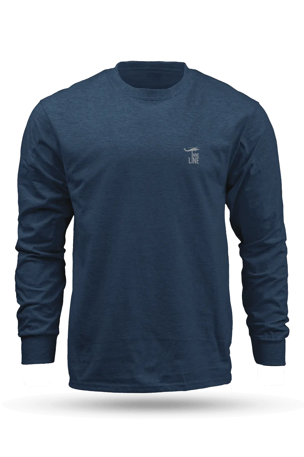 Small Dropline Logo - Heathered Long Sleeve
