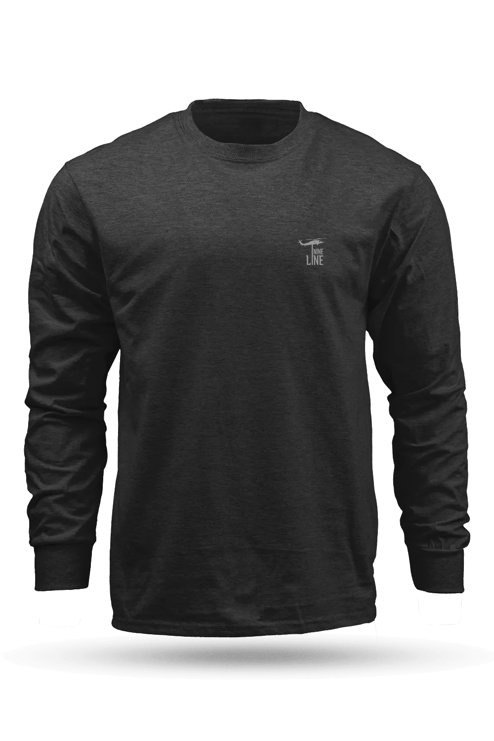 Small Dropline Logo - Heathered Long Sleeve