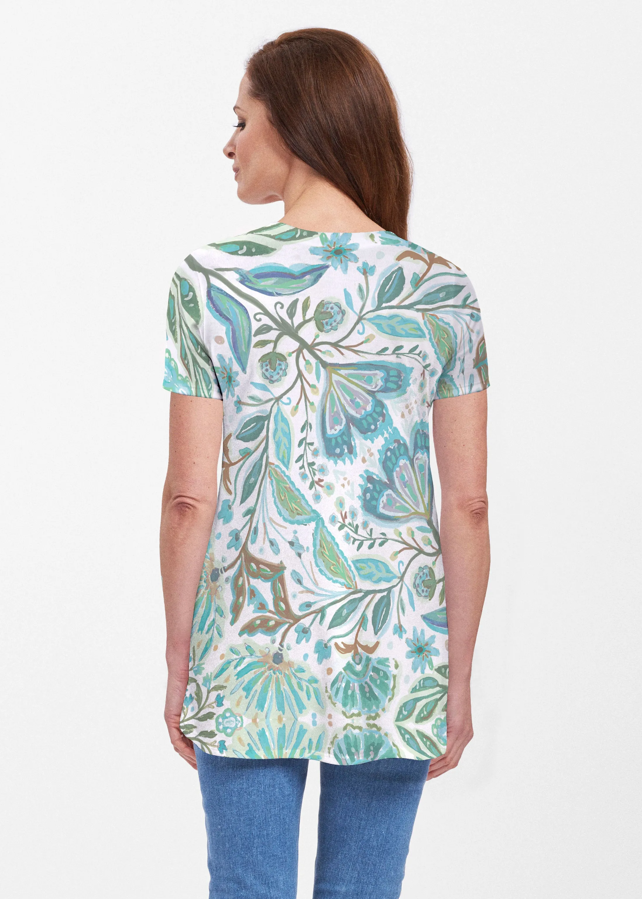 Spring Fantasy Green (17172) ~ Butterknit Short Sleeve Tunic