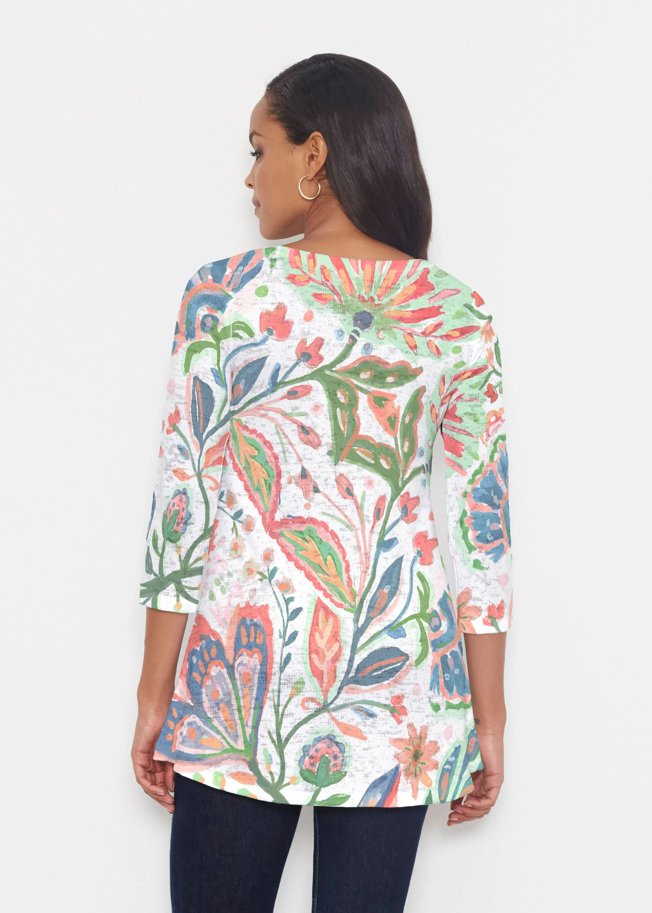 Spring Fantasy Pink (17225) ~ Katherine Hi-Lo Thermal Tunic
