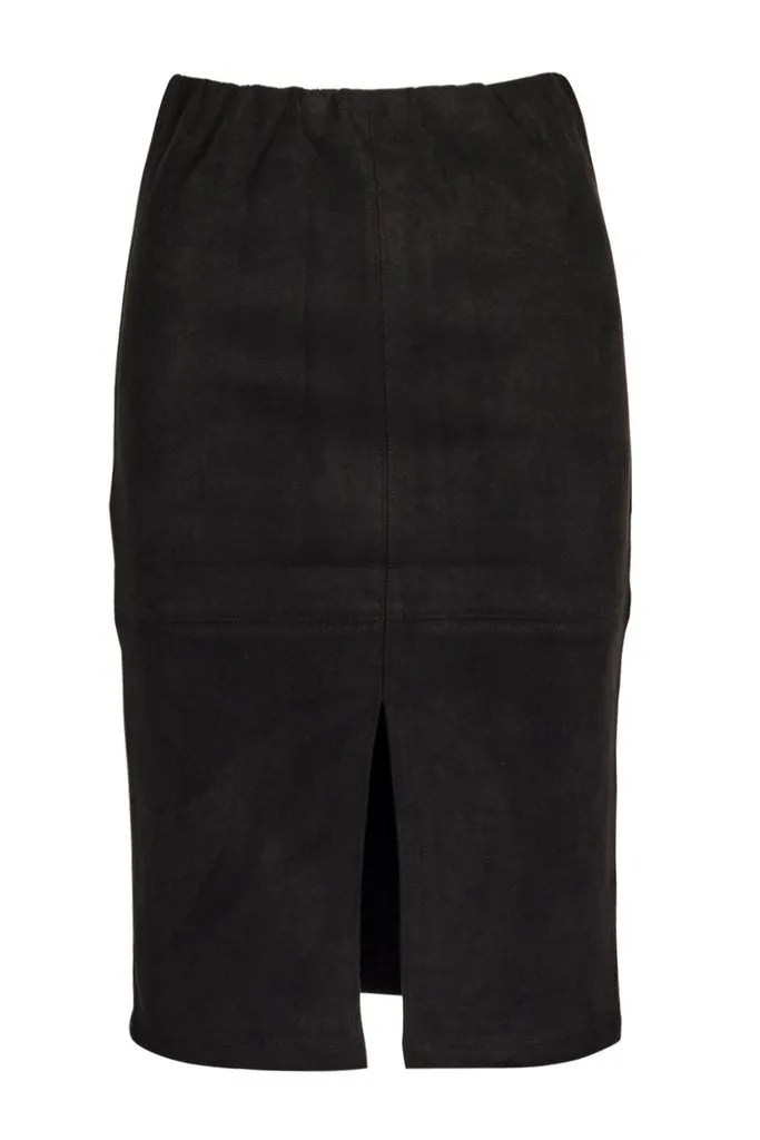 Suedette Pencil Skirt