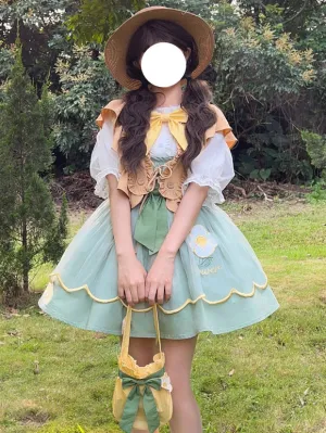 Sweet Lolita SK Blue Bows Embroidered Lolita Skirts