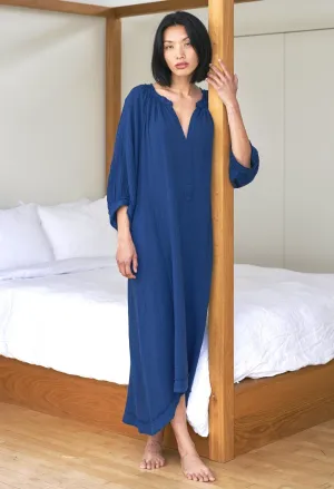 Teal Gauze Dress with Pockets