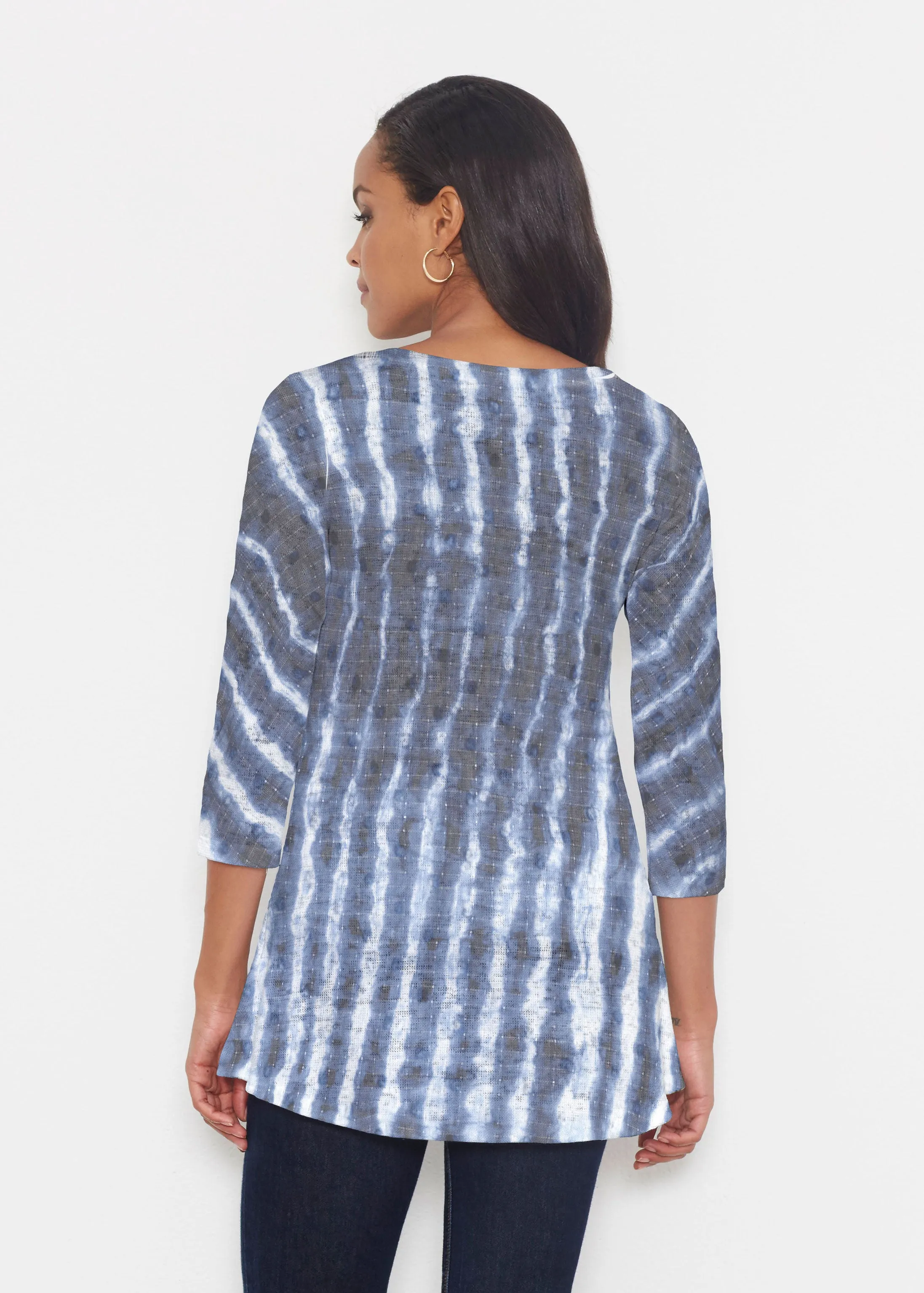 Tie-Dye Ripple (14183) ~ Katherine Hi-Lo Thermal Tunic
