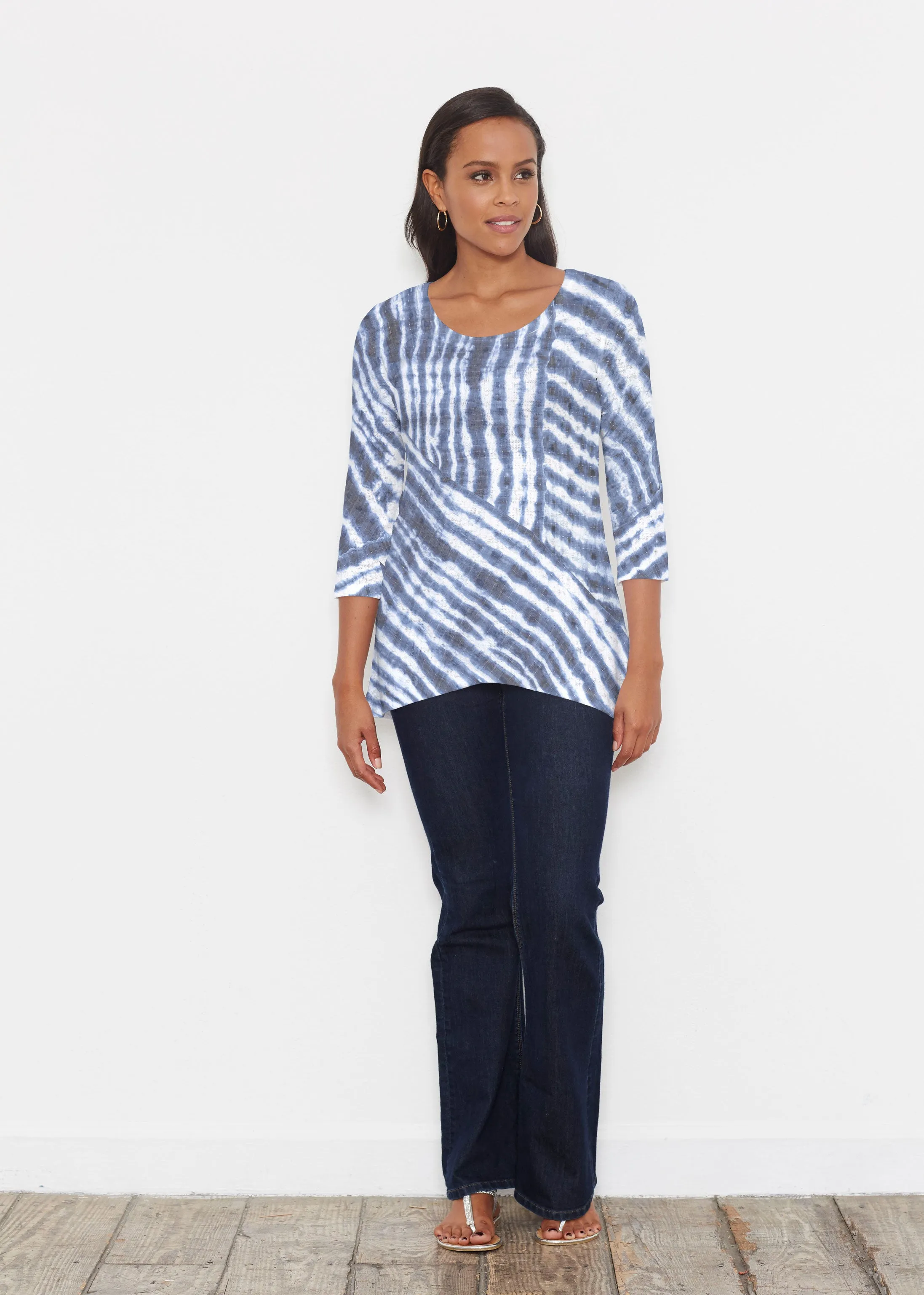 Tie-Dye Ripple (14183) ~ Katherine Hi-Lo Thermal Tunic