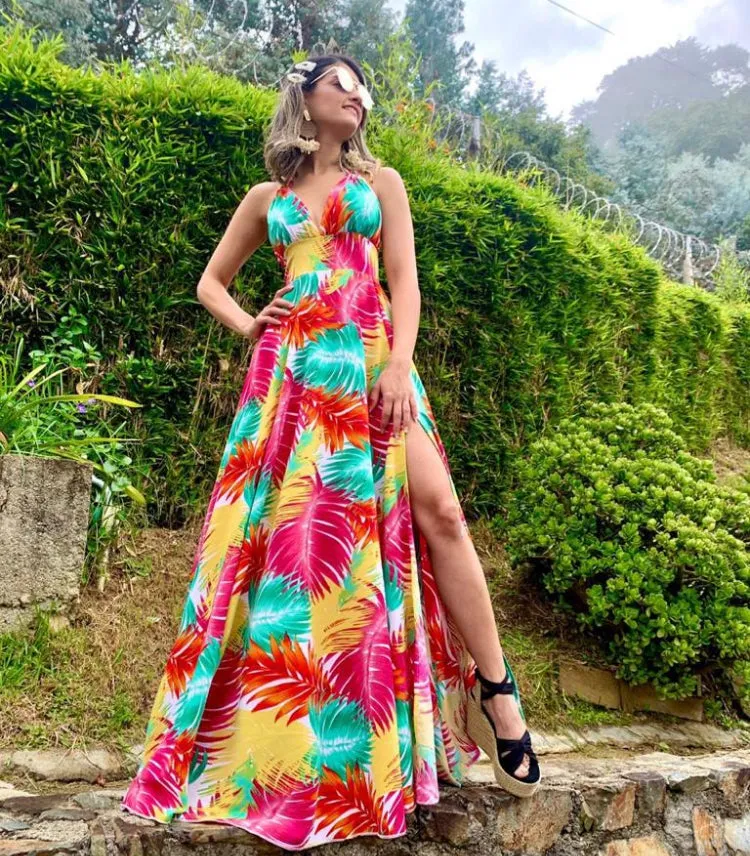 Tropical Long Dress