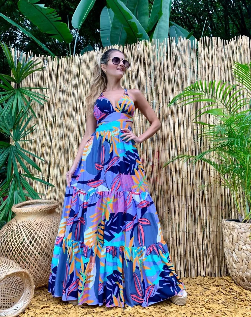 Tropical Long Dress