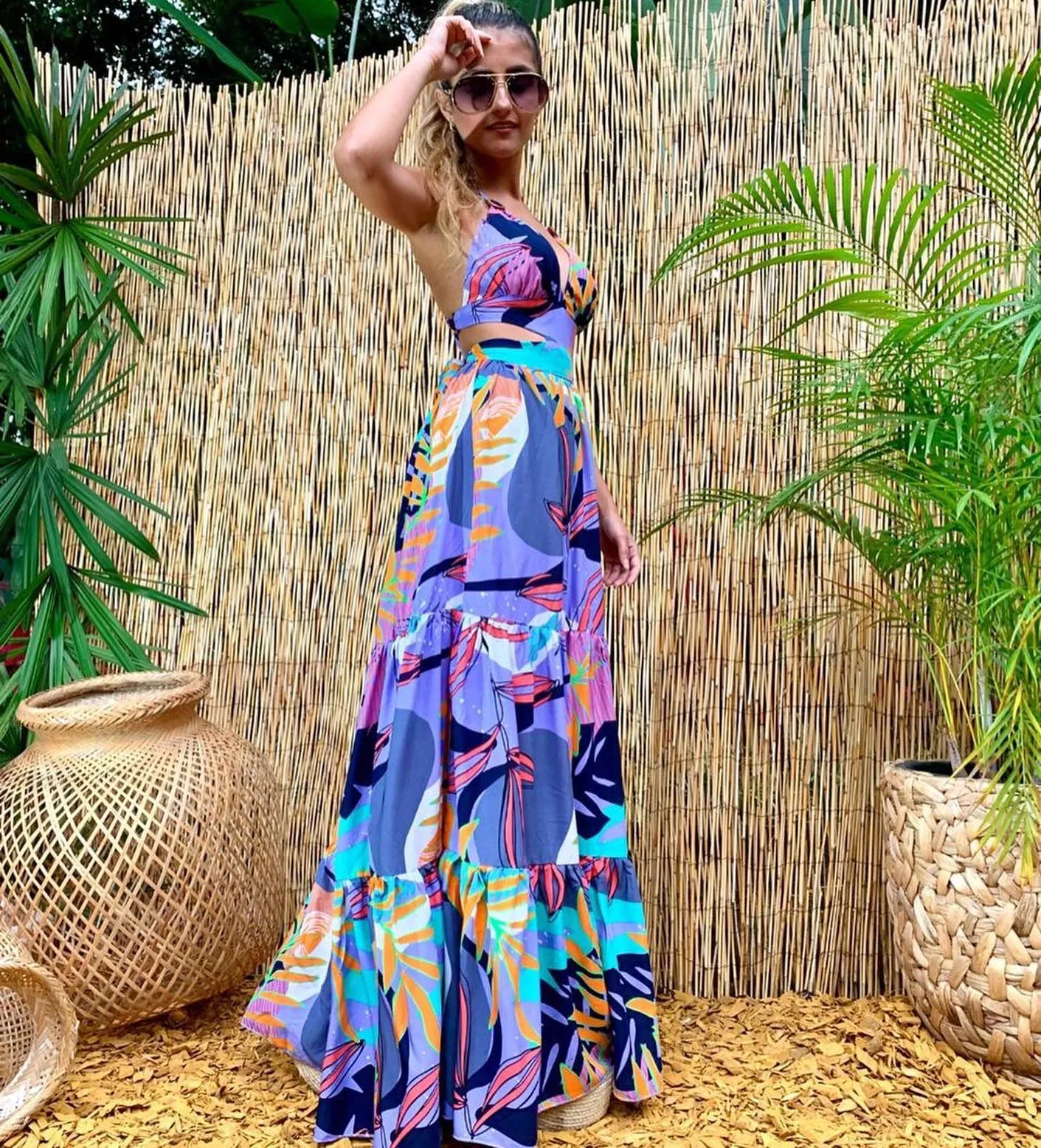 Tropical Long Dress
