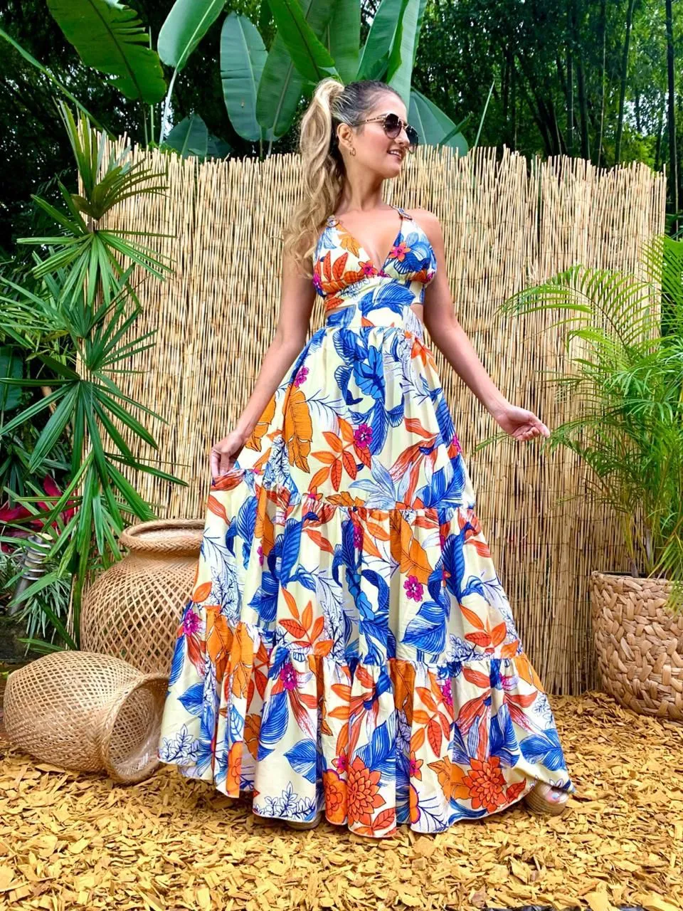Tropical Long Dress
