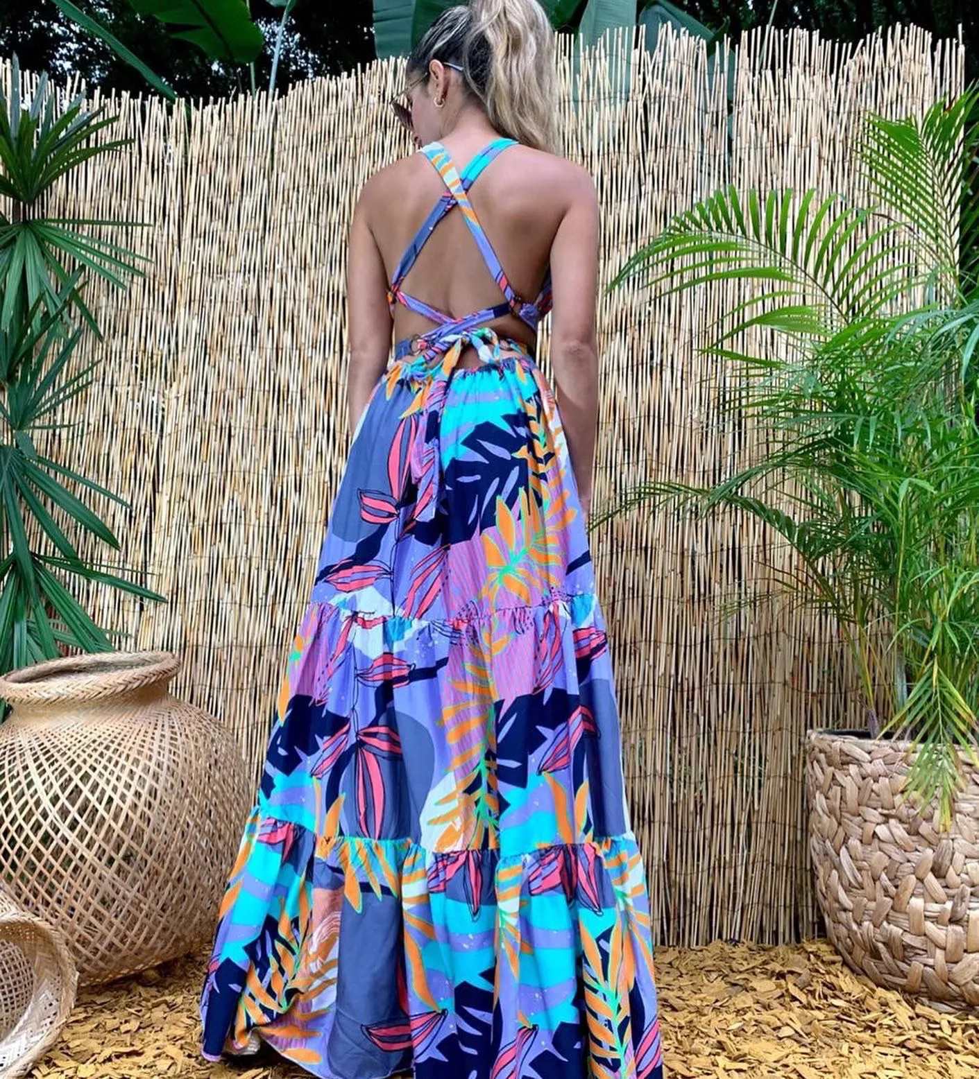 Tropical Long Dress