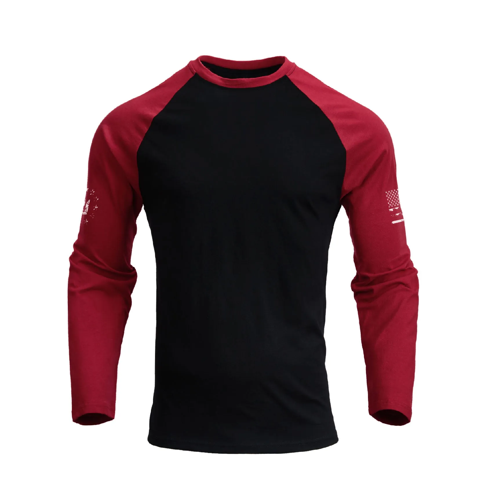 USA FLAG RAGLAN GRAPHIC LONG SLEEVE T-SHIRT