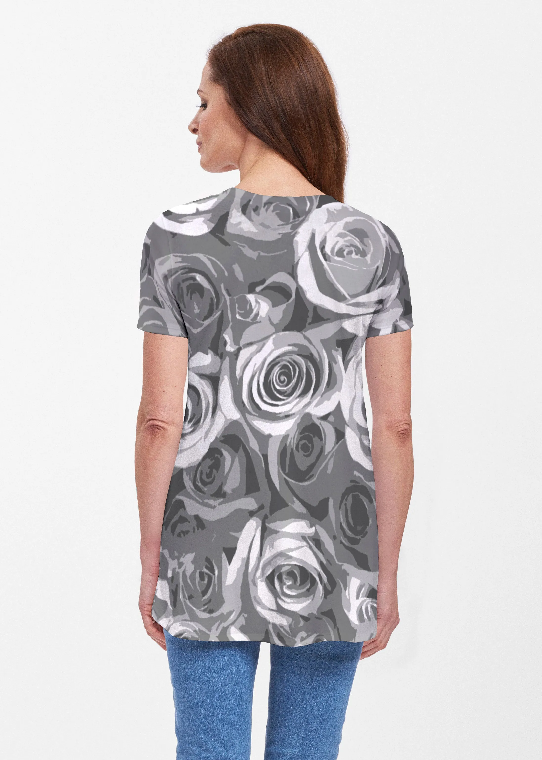 Vintage Rose (5165) ~ Butterknit Short Sleeve Tunic