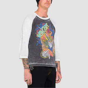 Volcom Skate Vitals Collin P Raglan T-Shirt Black