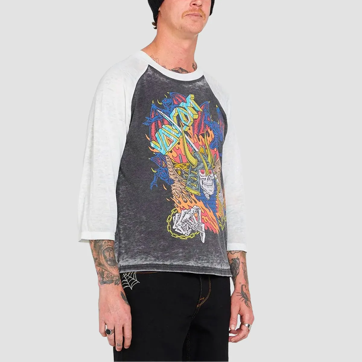 Volcom Skate Vitals Collin P Raglan T-Shirt Black