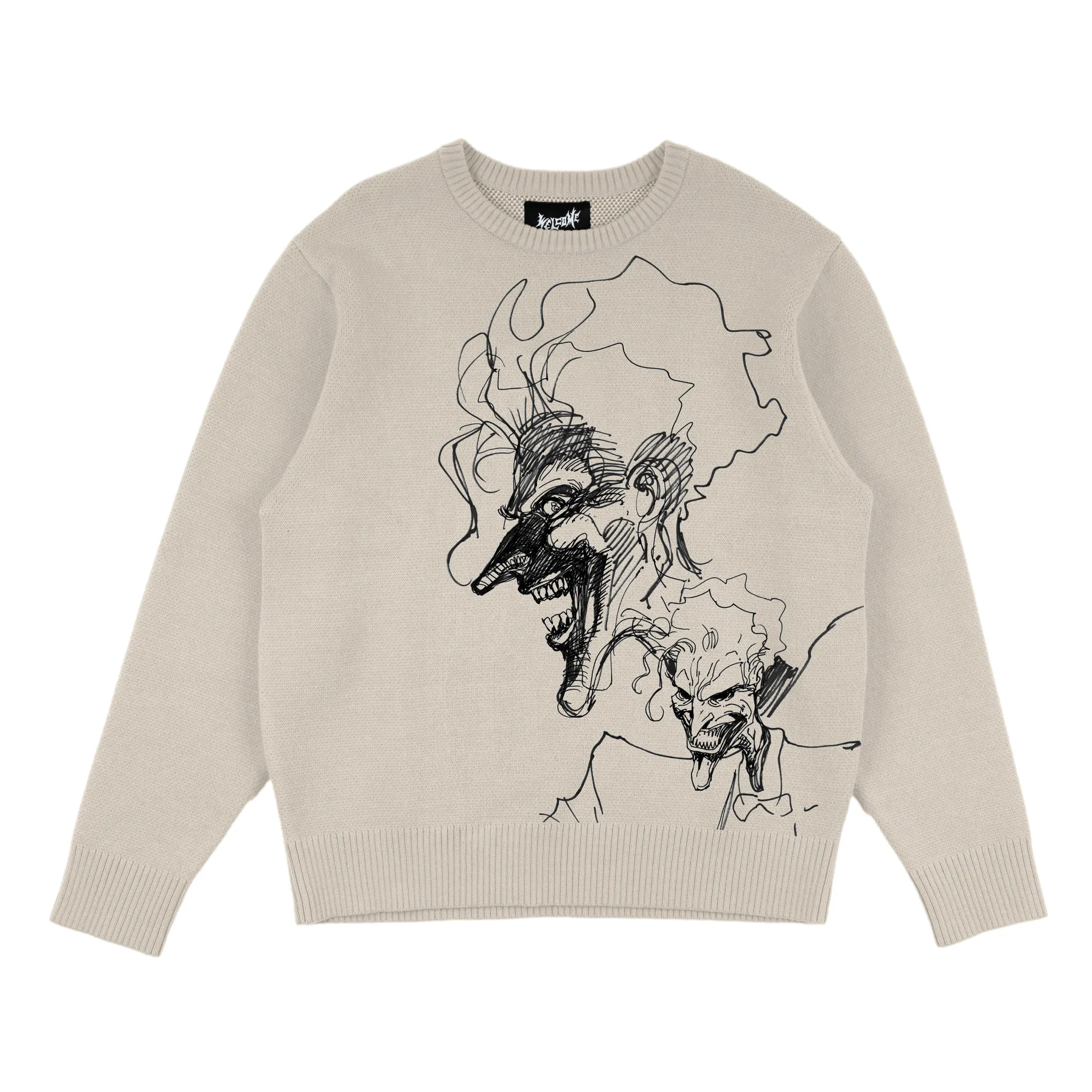 WELCOME x BATMAN JOKER KNIT SWEATER