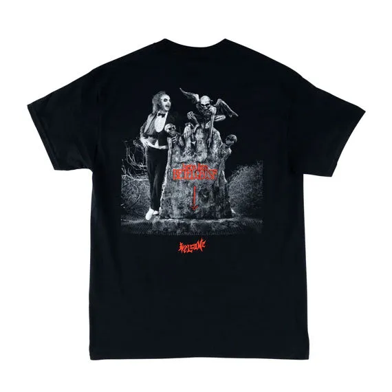 Welcome X Beetlejuice Tombstone T-Shirt - Black