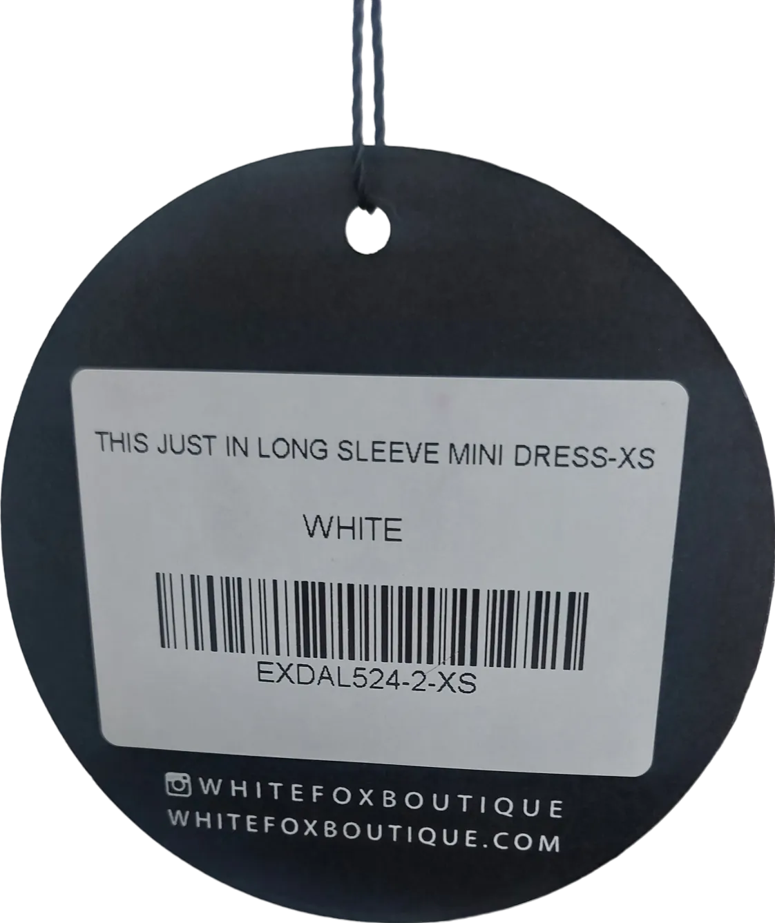 White Fox White This Just In Long Sleeve Mini Dress UK XS