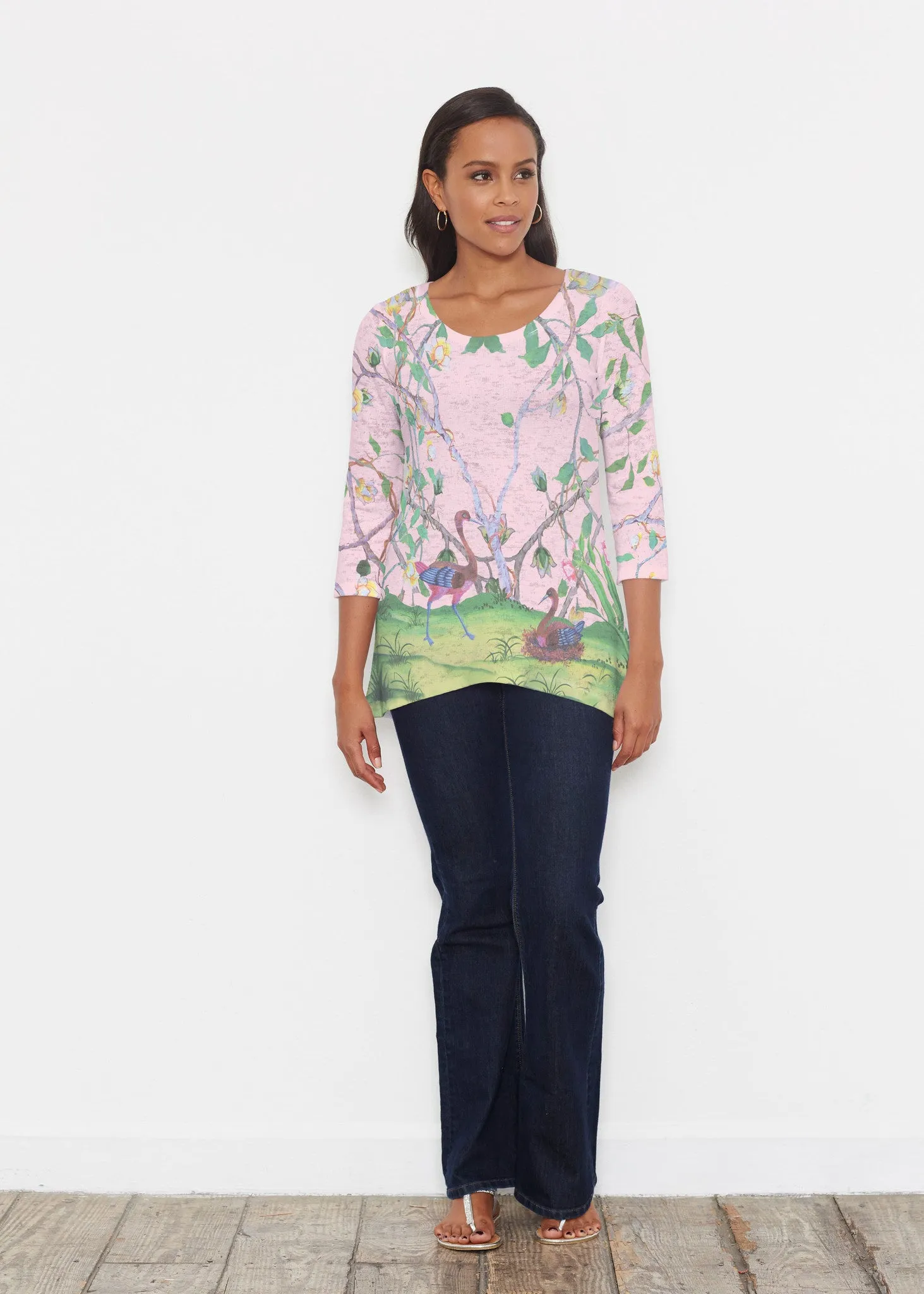 Wildwood Pink (19121) ~ Katherine Hi-Lo Thermal Tunic