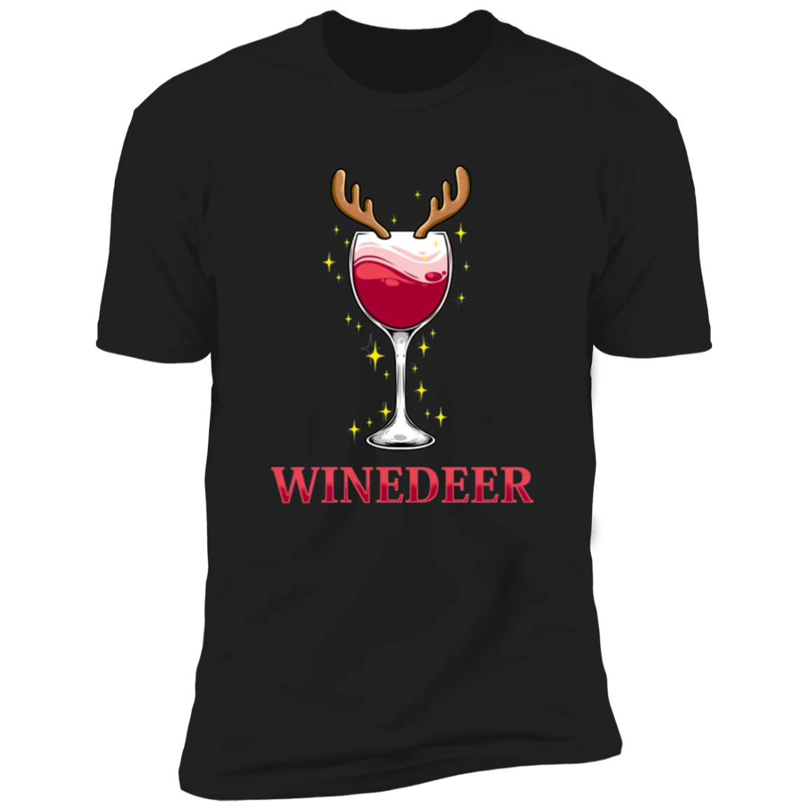 Winedeer Unisex Black Tee
