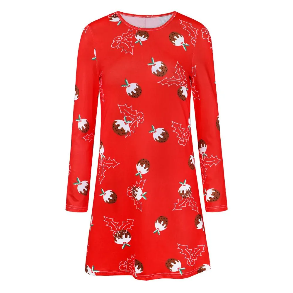 Winter Christmas Style Long Sleeves Dresses
