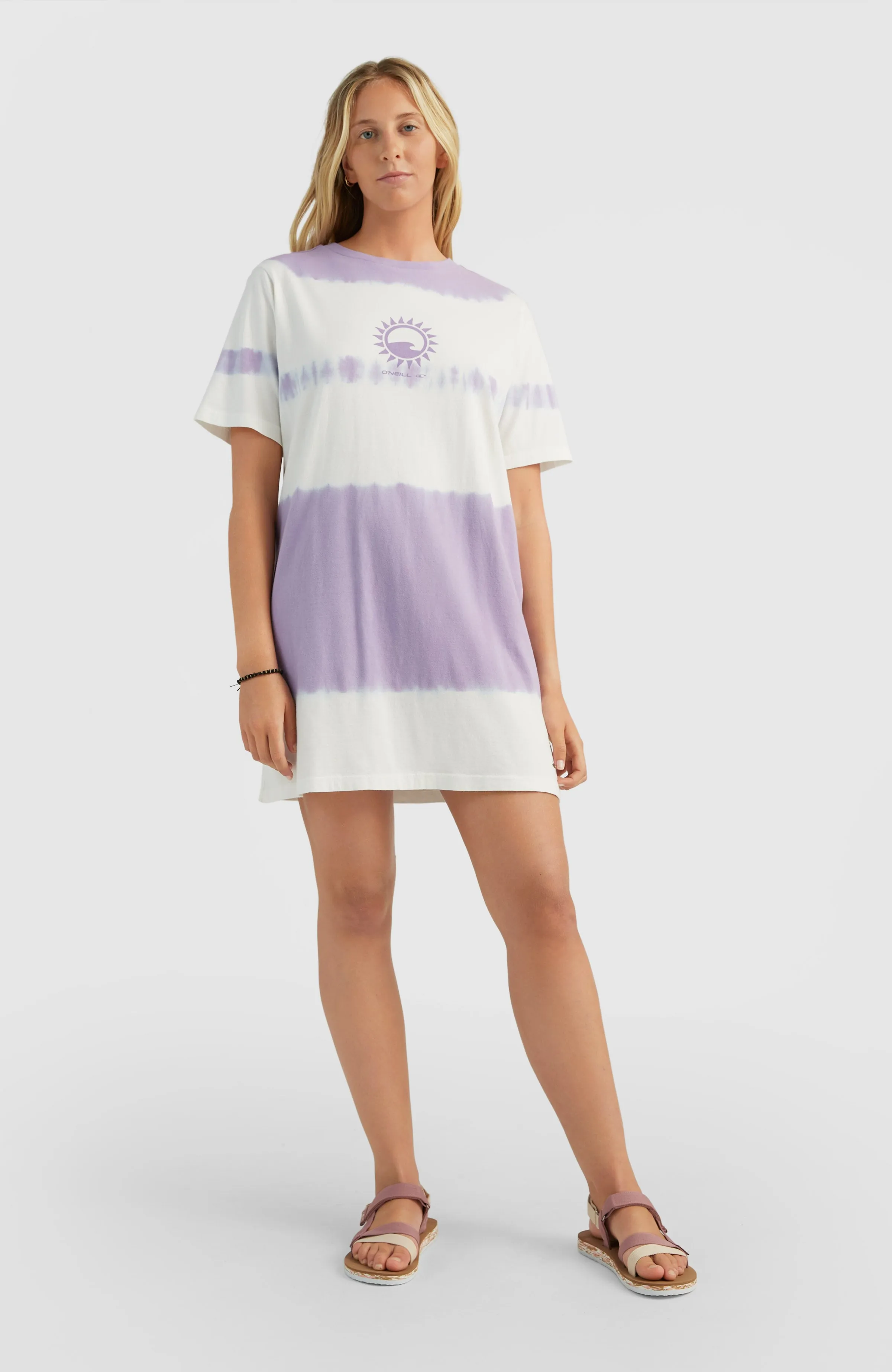 Women Of The Wave T-Shirt Kleid | Purple Tie Dye