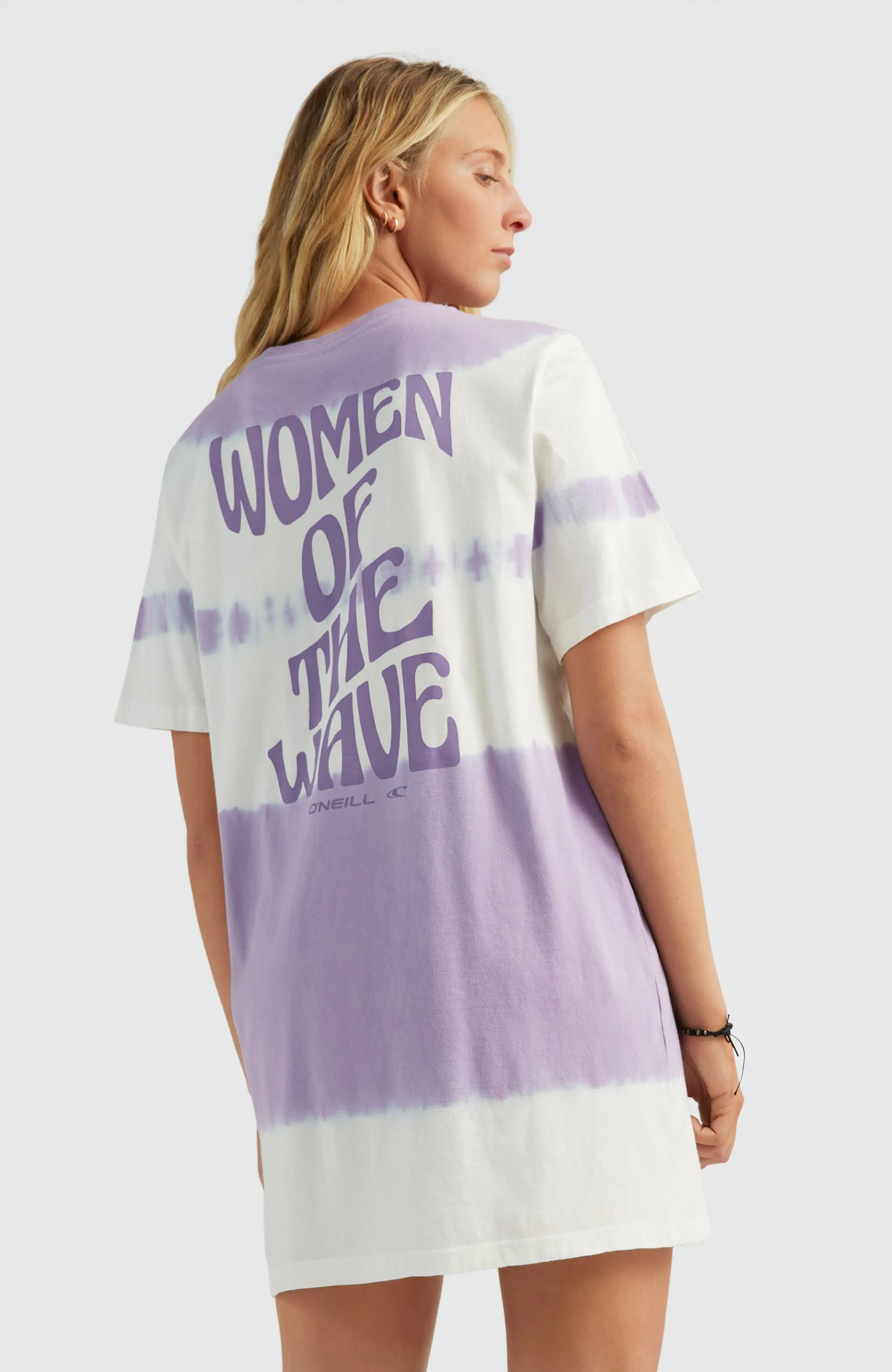 Women Of The Wave T-Shirt Kleid | Purple Tie Dye