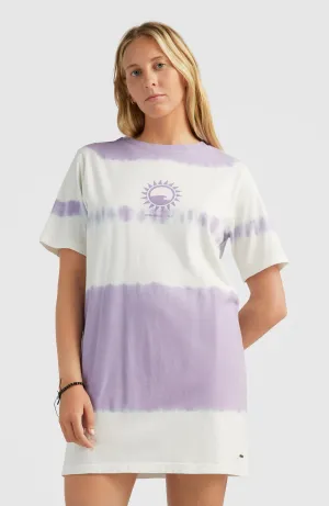 Women Of The Wave T-Shirt Kleid | Purple Tie Dye