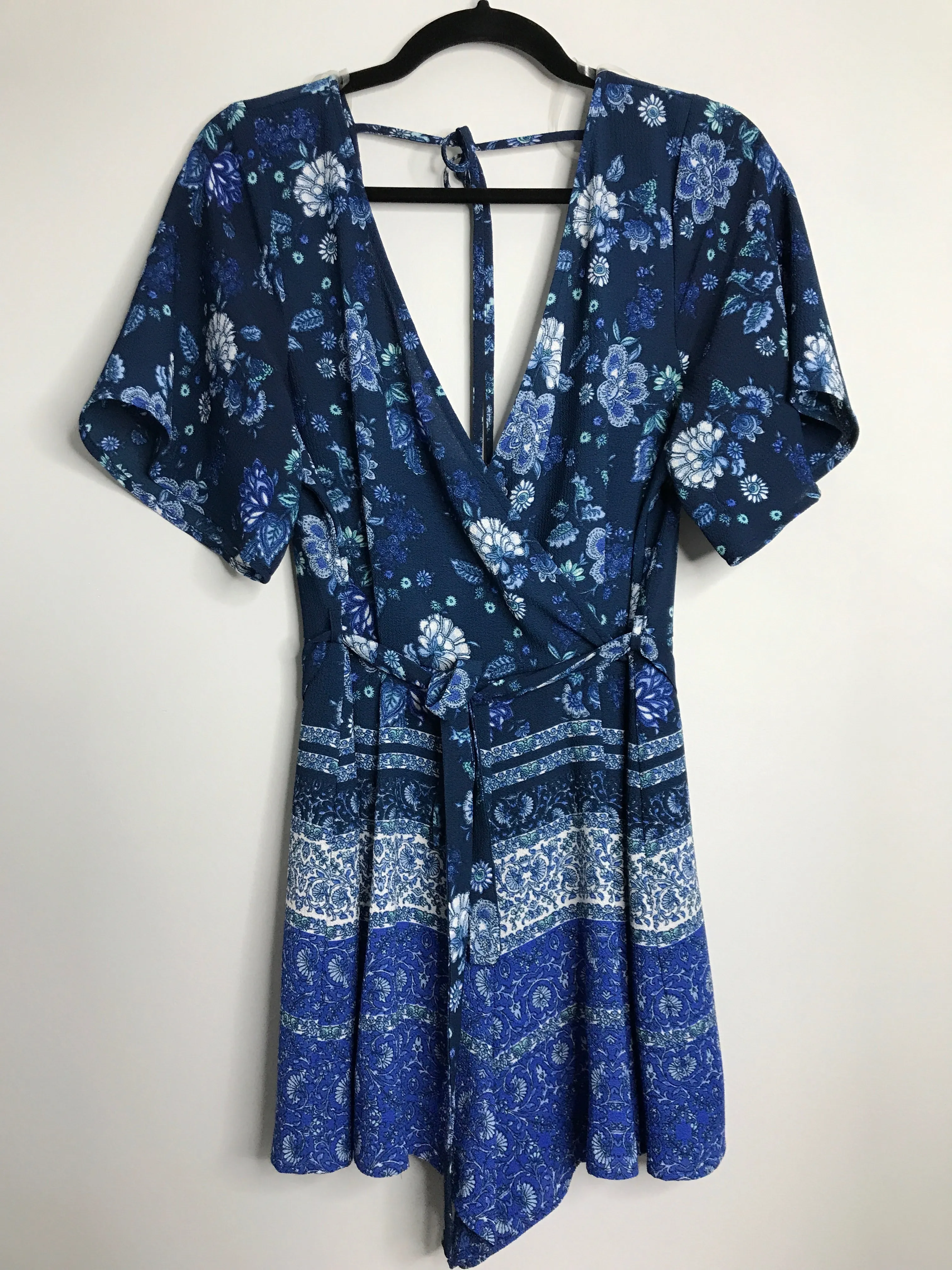 Womens Size Lg Misses Blue Altar'd State Romper