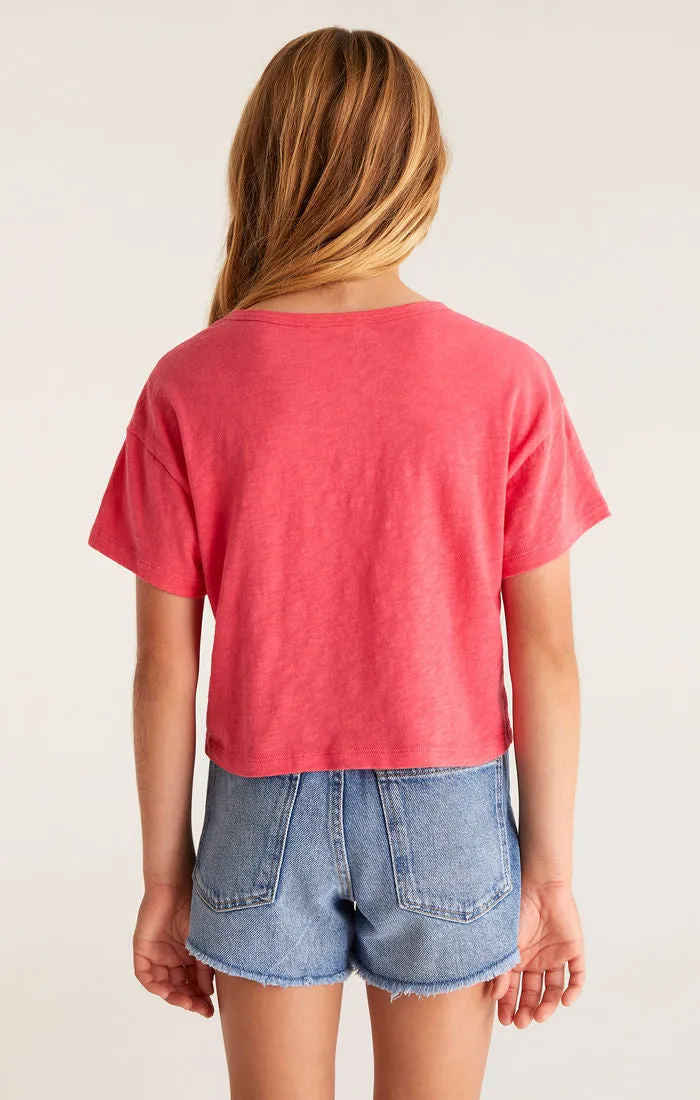Z Supply Girls Nattie Tee - Strawberry