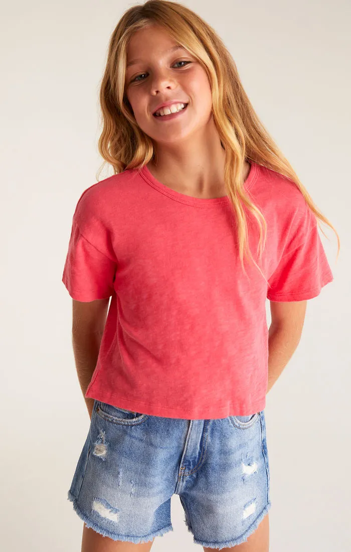 Z Supply Girls Nattie Tee - Strawberry